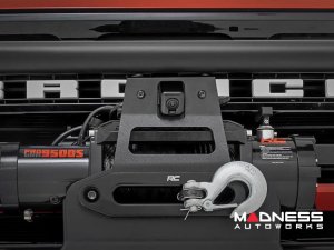 Ford Bronco Front Camera Relocation Bracket - Rough Country - Hawes Fairlead Ford Bronco Front Camera Relocation Bracket - Rough Country - Hawes Fairlead